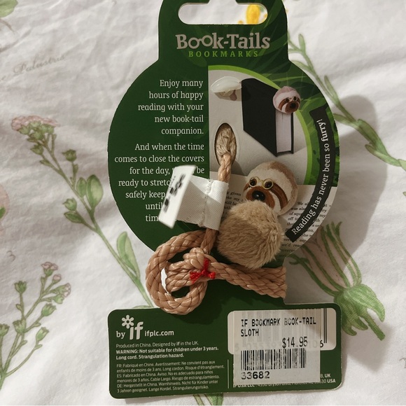 Sloth Book-Tail Bookmark - Picture 6 of 8